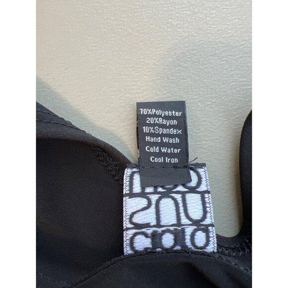 Clara Sun Woo Tunic Size XL Black Asymmetric Hem Cutout Neckline Lagenlook Artsy - Picture 5 of 8